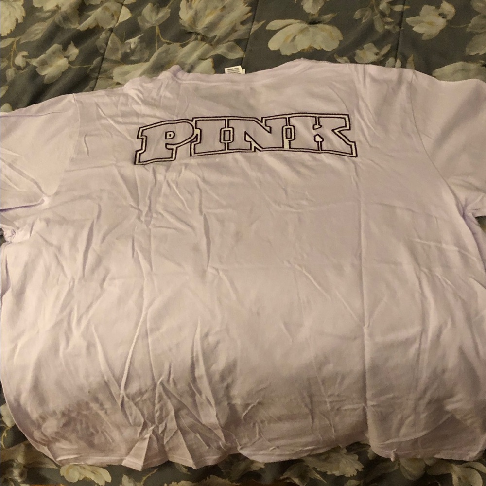 Pink Victoria’s Secret Purple Whisper campus cotton t shirt size XL